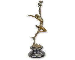 Bronzen beeld - "Zo vrij als een vogel" - sculptuur - 30 cm hoog