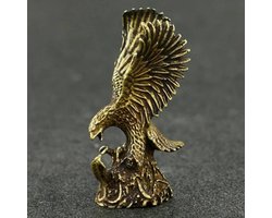 Bronzen Beeldje - Koperen Ornament - Bureau Decoratie - Antiek Design - 6x3cm - Vintage Brons