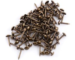 Bronzen metalen bekledingsspijkers - Vintage meubels - Heldere en mooie punaises - Bankdecoratie - Houten muurdecoratie - DIY-cadeaus - Schilderij bevestiging - 6 x 14 mm
