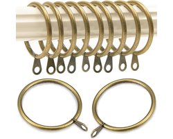 Bronzen Metalen Gordijnringen 45mm - Set van 28 stuks voor Soepel Glijden langs Gordijnroedes.