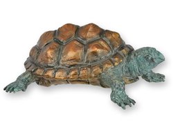 Bronzen schildpad beeld sculptuur van hoogwaardig brons – decoratief kunstobject met realistische details voor interieur of tuin decoratie
