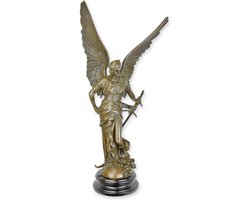 Bronzen sculptuur Armed Peace – Klassiek kunstbeeld in brons met gedetailleerde afwerking en tijdloze uitstraling voor interieur en kunstliefhebbers