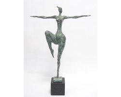 Bronzen sculptuur Naakte dame - Bronzen beeldje - Modernistisch - 51 cm hoog