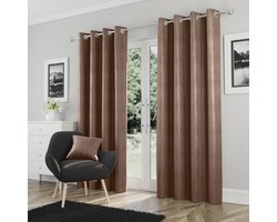 Bronzen Thermische Verduisterende Gordijnen met Ringen - Energiebesparend en Geluiddempend