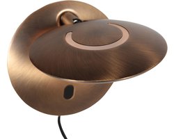 Bronzen wandlamp Zenith 2 4396BR 15 cm moderne stijl met draaibare en kantelbare kop, geïntegreerde LED verlichting van Steinhauer Exclusive