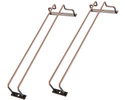 Bronzen wijnglashouder - onder kast - modern design - 1 stuk - vintage kleur