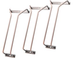 Bronzen Wijnglazen Rek - Onder Kast Houder voor Keuken en Bar, Set van 3