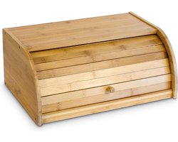 brood bewaardoos bamboe - 16,5 x 40 x 27,5 cm - met rolluik