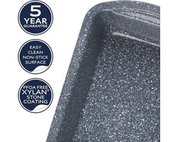 Broodbakvorm van Lichtgewicht Steen, Koolstofstaal, 28 cm Cakevorm, Klein Broodbakvormpje, BPA/PFOA-vrij, Antiaanbak Rechthoekige Bakvorm met Platte Bod