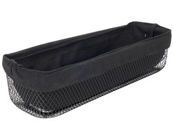 Broodmandje metaal 40x13x9cm mat zwart