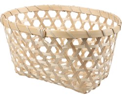 Broodmandje ovaal - gevlochten hout - 25 x 19 x 12.5 cm - broodmanden/serveermanden