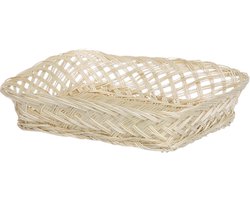 Broodmandje rechthoekig - 22 x 30 x 6 cm - mandje rotan/riet - broodmanden/serveermanden
