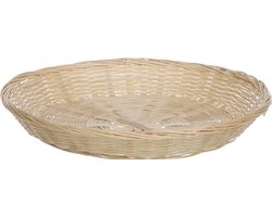 Broodmandje rond - bamboe hout - D30 cm - mandje rotan/riet - laag model
