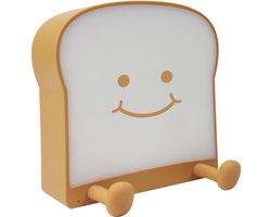 Broodrooster nachtlampje, LED nachtlampje, nachtlampje voor naast het bed, LED bureaulamp, ABS broodrooster materiaal, enkel-/dubbelzijdig licht, 11*11,5*3,8 cm