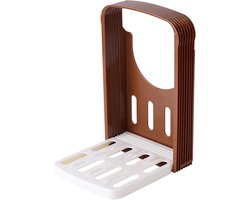 Broodsnijder met rubberen voetjes en verstelbare e-book uitsteekvormpjes - Handige broodsnijhulp met antislip voetjes.