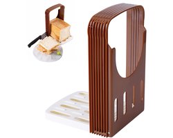 Broodsnijder - Toast Slicer Gids - Perfecte Snijhulp voor Brood/Sandwiches - Anti-Slip Keukengereedschap - Kunststof - 18×5cm - 1 Stuk