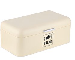 Broodtrommel aanrecht - 17x42x24 cm - met handvat - metaal - beige