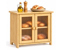 Broodtrommel bamboe - 34x36x22 cm