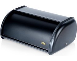 Broodtrommel Edelstaal Zwart 36x23x14,5 cm - Doos - Box
