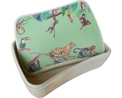 Broodtrommel Kind Groen Tijger