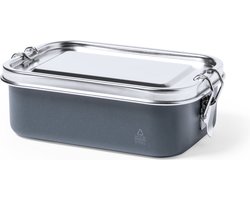 Broodtrommel - Lunchbox - Brooddoos - Lunchbox volwassenen - Lunchtrommel - 750 ml - RVS - Grijs/zilver