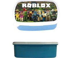 broodtrommel - lunchbox - roblox - blauw - schoolspullen
