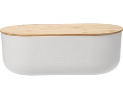 Broodtrommel met bamboe deksel - Brooddoos - 35X19XH12cm