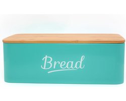 Broodtrommel met Bamboedeksel 35 x 13 x 23 cm - Houdt Brood Vers