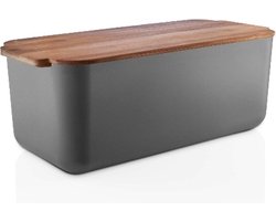 Broodtrommel met Deksel, Grijs, Kunststof, Bamboe, 42 x 19 x 16 cm - Eva Solo