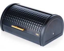 Broodtrommel Metaal Zwart 38x28,5x18 cm - Doos - Box
