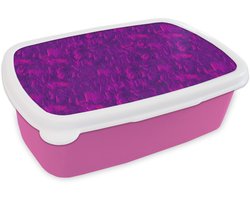Broodtrommel Roze - Lunchbox Vloeiend - Olie - Verf - Texturen - Fel paars - Brooddoos 18x12x6 cm - Brood lunch box - Broodtrommels voor kinderen en volwassenen