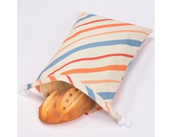 Broodzak - 2 stuks - Bijenwas Broodzakken - Linnen - Herbruikbare - Broodbakken - Voor Zelfgebakken Brood - 43x33cm - D