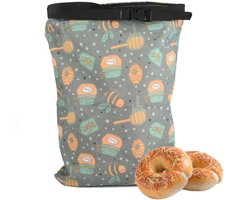 Broodzak van bijenwas – Broodzak - Opbergtas - Bewaarzak – Herbruikbaar – Houdt zelfgebakken brood – Groen – Katoen & linnen