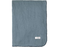 Broste Copenhagen chique linnen tafellaken tafelkleed Gracie in de kleur Pro Blue 160 x 300 cm