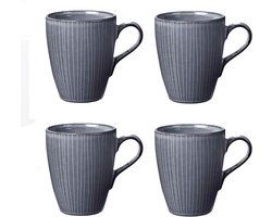 Broste Copenhagen grote Latte mokken / bekers met oor set van 4 H 11,5 cm inhoud 40 CL - Mega Mug