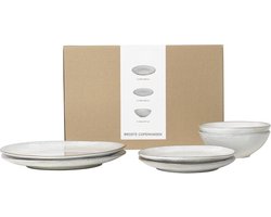 Broste Copenhagen Nordic Sand diner box voor 2 personen - 2 x dinerbord, 2 kommen 2 ontbijtborden