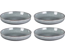 Broste Copenhagen Nordic Sea Platte grote kom pasta bord set van 4 - Ø 22,5 x H 4,8 cm