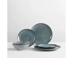 Broste Copenhagen Nordic Sea Servies Dinner set for 2 - Diner set voor 2 personen 2 dinerborden 2 ontbijtborden 2 kommen