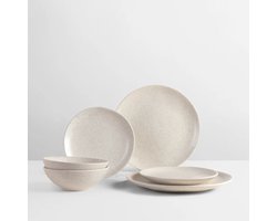 Broste Copenhagen Nordic Vanilla Servies Dinner set for two - 2 Dinerborden 2 ontbijtborden 2 kommen
