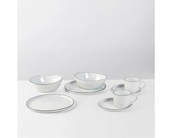 Broste Copenhagen ontbijt set voor 2 kop en schotel ontbijtborden en kommen