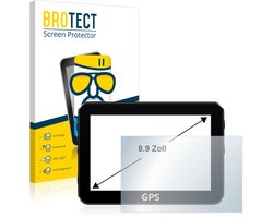 BROTECT - Screenprotector voor Navigatie en GPS met 8.9 inch Schermen [196.8 mm x 110.6 mm, 16:9] - Folie Beschermfolie Beschermglas matte
