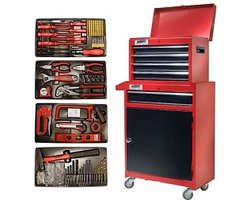 Brüder Mannesmann Gereedschapswagen gevuld - 137 delig