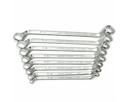 Bruder Mannesmann Ringsleutelset - 8-delig - vanadium staal - 8-22 mm - in kunststof etui