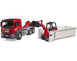 Bruder, miniatuurauto van de MAN Tgs Vrachtwagen met Container, Rood