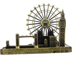 Brug Model - Architectuur Decoratie - Woonkamer Inrichting - Metaal Legering - 13.5x10x10cm - Olijfgroen