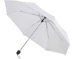 Bruiloft paraplu bruid/bruidegom - wit - opvouwbaar - compact - dia 96 cm