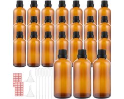 bruine glazen fles