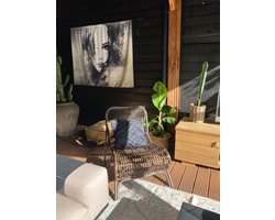 Bruine Rotan Loungestoel - 65x71xH78 cm