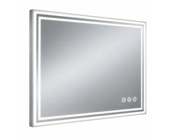 Bruinsma INEX Spiegel - Badkamerspiegel - Spiegel Met Verlichting - LED Wandspiegel - Anti Condens - Dimbaar - Touch Bediening - 70L×90B CM