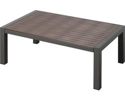 Brulo - aluminium-lounge - Tuintafel - 100 x 60 x 40 cm - bijzettafel - tuin - tafel - polywood
